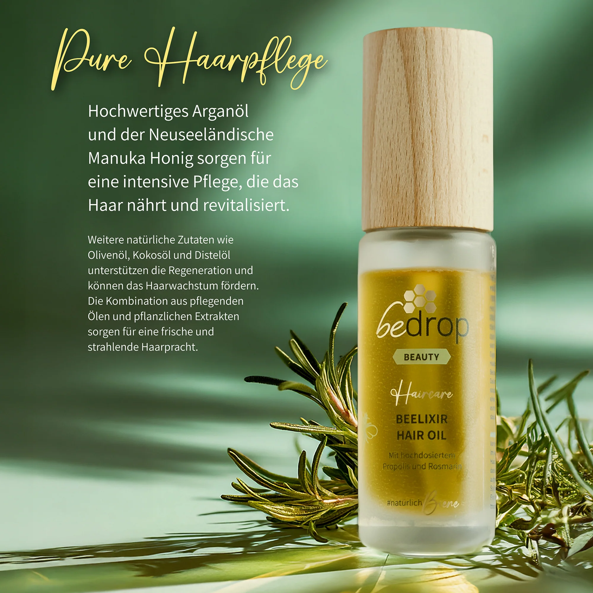 BEELIXIR HAIR OIL / Haaröl mit Manuka Honig, Propolis und Rosmarinextrakt - 30ml - Image 4